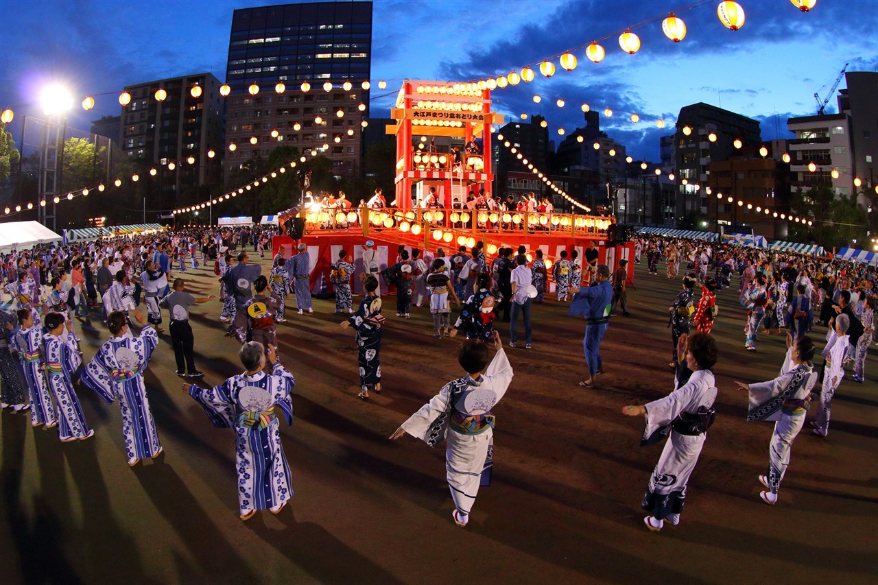 Bon Odori in the city center