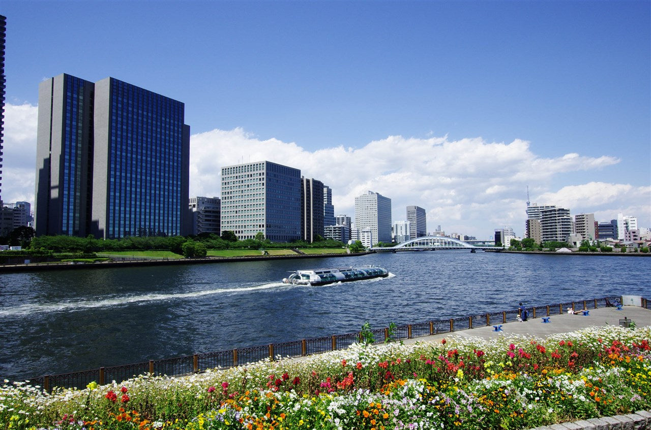 Refreshing river breeze and pleasure boat